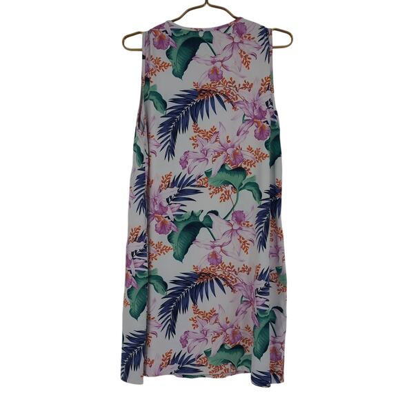 Tommy Bahama Orchid Canopy Swim Mini Dress w Pockets Tropical Print- Size M -GUC - Picture 3 of 14